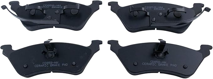 TRQ Rear Brake Pads Ceramic Compatible with 2001-2007 Chrysler Town Country 2001-2007 Dodge Caravan Grand Caravan