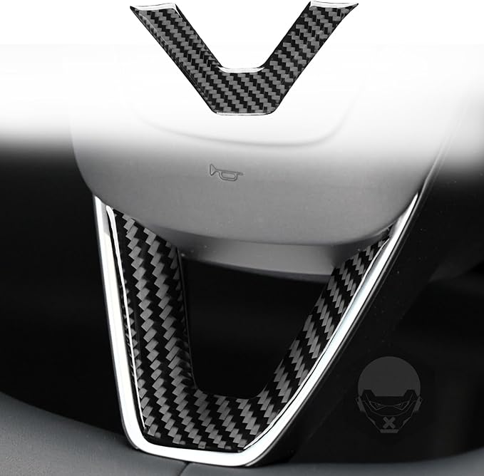 Carbon Fiber Stickers Car Wheel Interior Decoration Compatible with Tesla Model 3 Accessories 2024 2025 Decorative Stickers