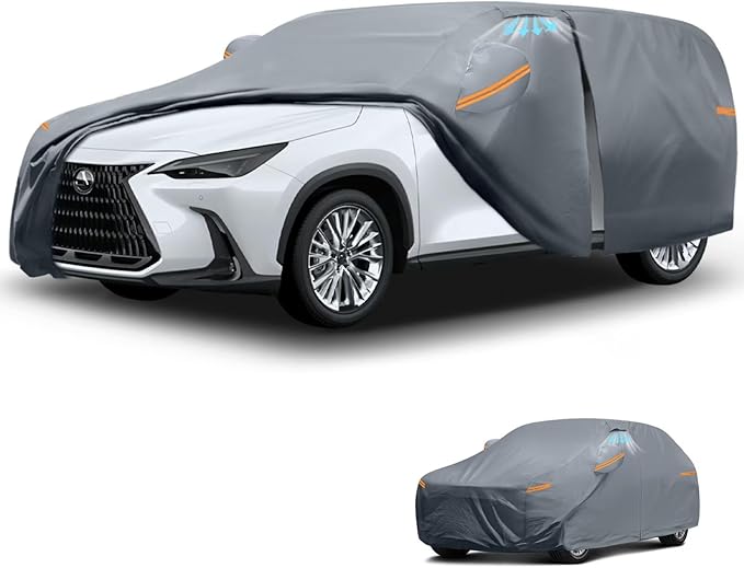 Waterproof Lexus NX300 350 250(2014-2026) Car Cover with Breathable Vents, [2026 Upgrade] Premium Covers with Cotton Liner and Zipper Door, Sun Rain Snow Dust Uv Protection.(Gift with Towel)