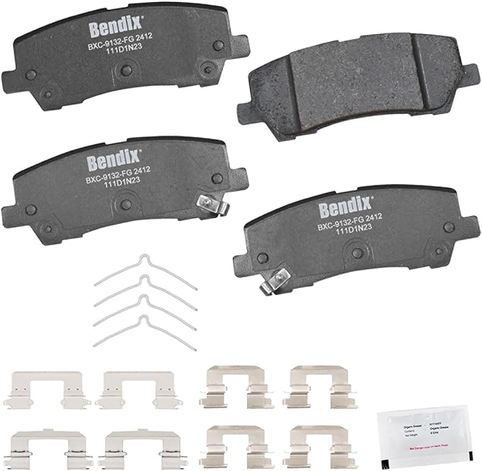 Bendix Priority1 CFC2412 Ceramic Rear Brake Pads for Ford Mustang 2023-2015