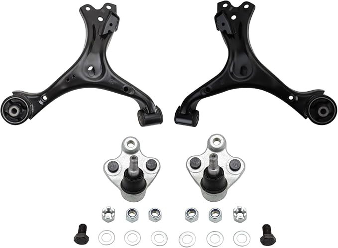 TRQ Front Left and Right Lower Control Arm with Ball Joint Set 4 Piece Compatible with 2012-2015 Honda Civic 2013-2015 Acura ILX