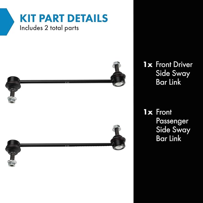 TRQ Front Driver and Passenger Side Sway Bar Link Set 2 Piece Compatible with 2015-2022 Ram ProMaster City