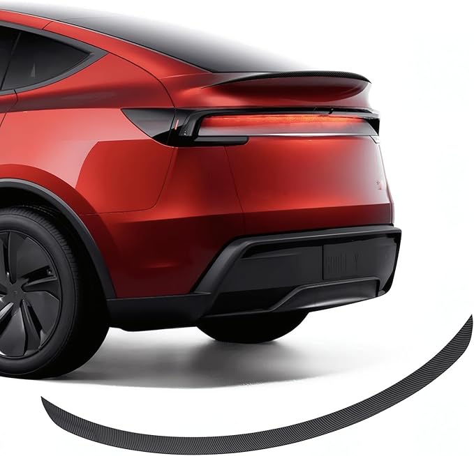 Powerty Rear Spoiler Wing for 2025 2026 Tesla Model Y Juniper,Rear Trunk Lip Wing Sporty Appearance for Model Y Juniper Accessories Carbon Fiber