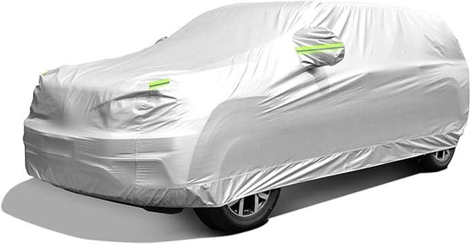 Car Cover, SUV Waterproof Car Covers for Automobiles All Weather Season UV Hail Protection Snowproof Full Car Cover, Outdoor Full Cover Universal Fit SUV Up to 190’’
