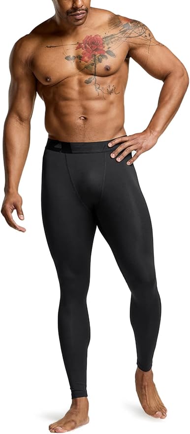 TSLA Men's Compression Pants - Cool Dry Athletic Sports Workout Running Tights Leggings Baselayer