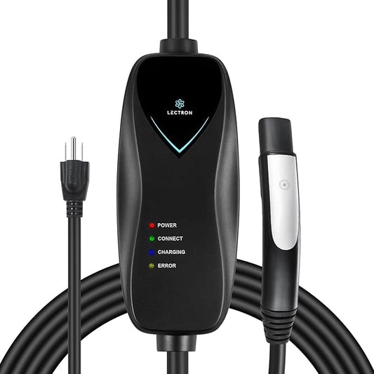 Lectron Level 1 Tesla EV Charger - Portable Electric Vehicle Charger for Tesla - 110V, 15 Amp, NEMA 5-15 Plug, 16 ft Charging Cable - Compatible with Tesla Models X/Y/3/S