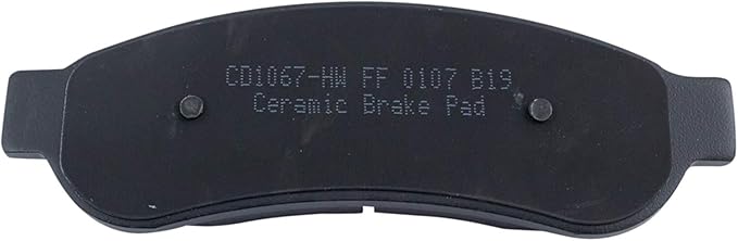 TRQ Rear Ceramic Brake Pad Set Compatible with 08-12 Ford F-250 Super Duty 11-12 F-450 Super Duty without Cab and Chassis Option 08-12 F-350 Super Duty 05-07 F-350 Super Duty with Dual Rear Wheels