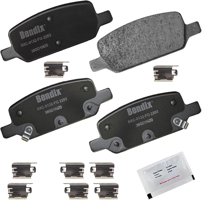 Bendix Priority1 CFC2283 Ceramic Rear Brake Pads for Tesla 3 2023-2017, Y 2022-2020