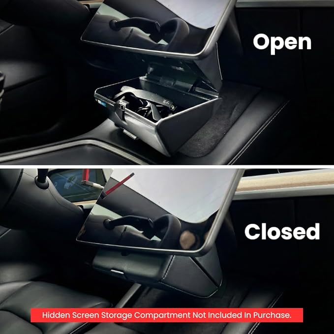 Tesla Model 3/Y Swivel Screen Adapter Storage (Adapter ONLY) – Adapter for Hidden Under Screen Organizer for Tesla Screen Swivel Mounts