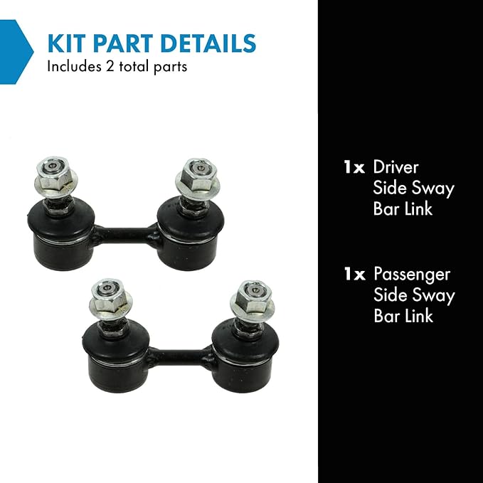 TRQ Rear Sway Bar End Link Left Right Pair Set for 90-94 Talon Laser Eclipse Elantra