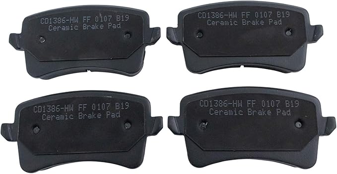 TRQ Rear Brake Pads Ceramic Compatible with 2009-2016 Audi A4 A4 Quattro 2010-2014 A5 2008-2017 A5 Quattro 2013-2016 allroad 2009-2017 Q5 2010-2016 S4 S5 2014-2017 SQ5