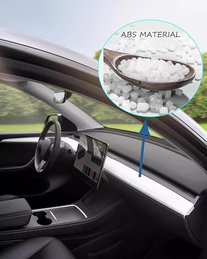 Matte White Dashboard Cover and Front Door Cover Compatible with Tesla Model 3（2021-2023） and Model y（2019-2024 (Matte White)