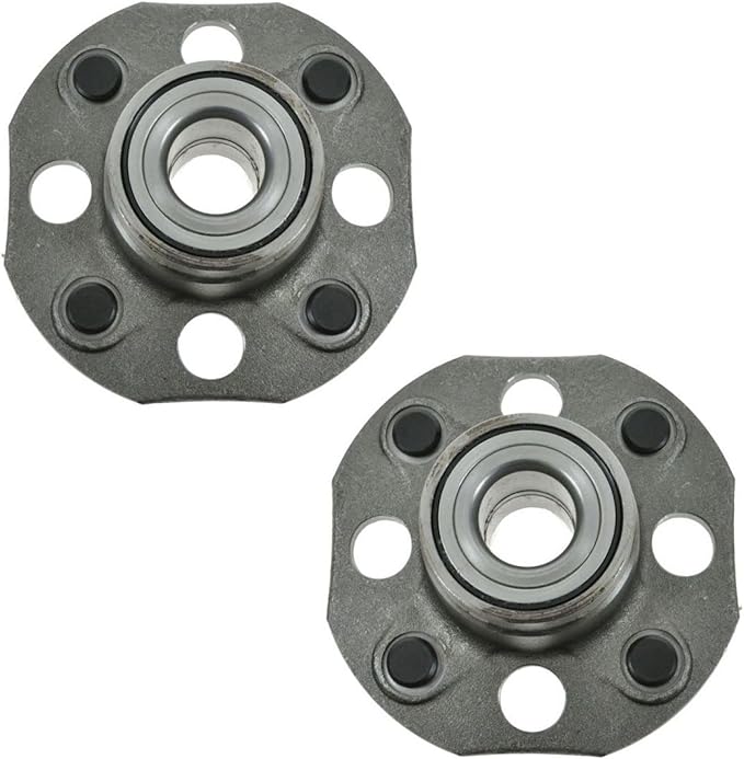 TRQ 2 Piece Rear Wheel Bearing & Hub Assembly Set Compatible with 1998-2002 Honda Accord