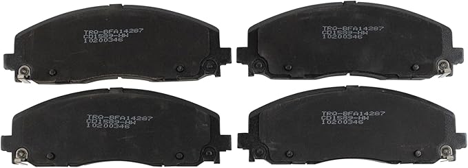 TRQ Front Ceramic Brake Pad Set Compatible with Caravan Pacifica Journey Wrangler