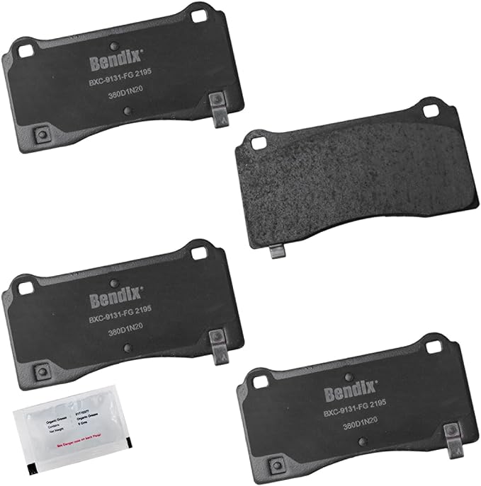 Bendix Priority1 CFC2195 Ceramic Front Brake Pads for Tesla 3 2023-2017, Y 2022-2021