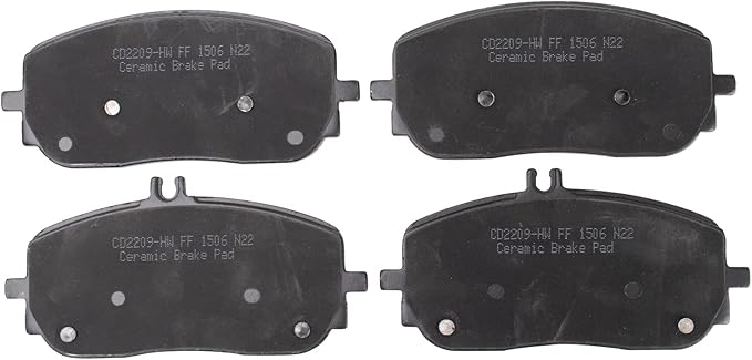 TRQ Front Ceramic Brake Pad Set Compatible with 2020-2022 Mercedes-Benz CLA250 Sport Package 2020-2022 GLA250 2020-2022 GLE350