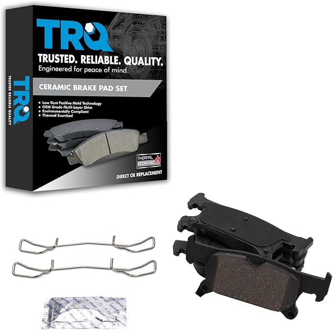 TRQ Rear Brake Pads Ceramic Compatible with 2017-2019 Buick Envision