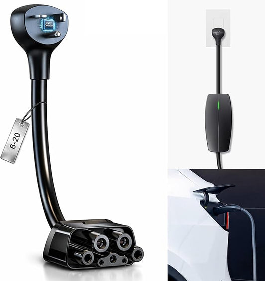 for Tesla NEMA 6-20 Adapter, Tesla Mobile Charger Adapter for Gen 2 and 3 ONLY, 240V Plug & 6-20 Outlet at 16 Amp 10-Inch