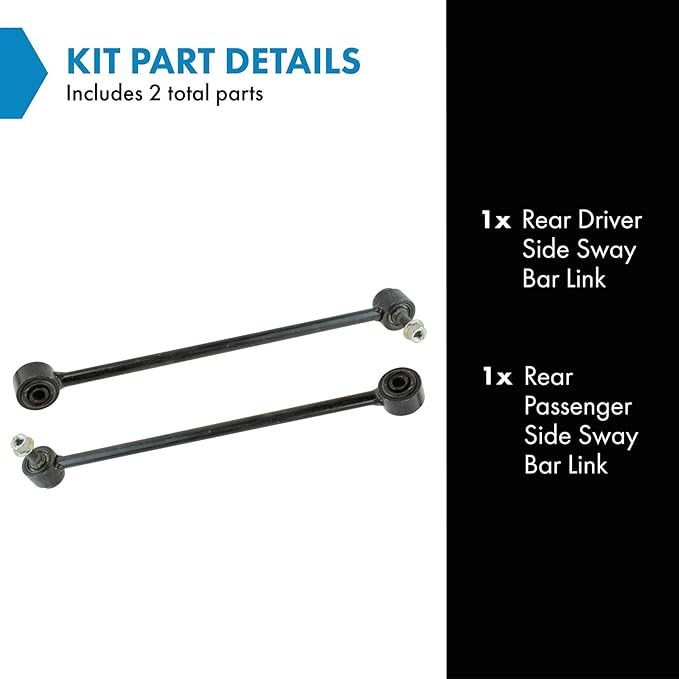 TRQ Rear Sway Bar Stabilizer Link Set Compatible with 1997-2002 Ford Expedition 1998-2002 Lincoln Navigator