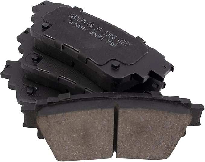 TRQ Rear Ceramic Brake Pad Set Compatible with 17 Mitsubishi Outlander with EPB 18-19 Outlander AWD 20 Outlander 18-22 Outlander PHEV 18-20 22-24 Eclipse Cross with EPB