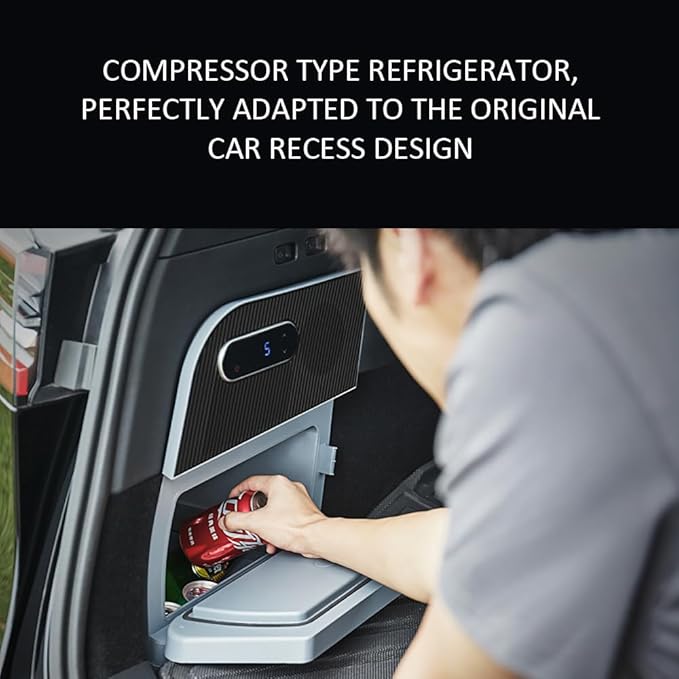 Tlyard Tesla Model Y Car Refrigerator, 22°F Cooling, AI 3-Mode Cooling, Ultra-Low 0.5kWh Power Consumption, Easy Install, Perfect for Tesla Model Y 2020-2025(15L)