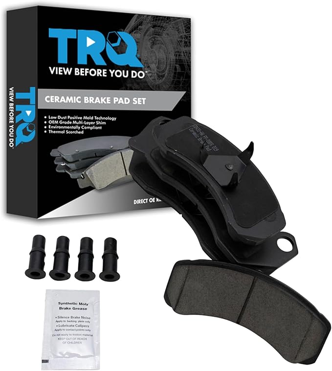 TRQ Front Brake Pads Ceramic Compatible with 1987-1993 Ford Mustang 1987-1988 Thunderbird