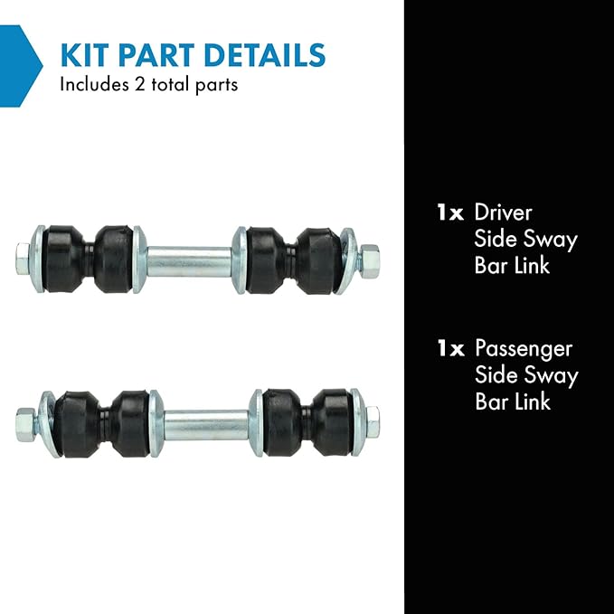 TRQ Rear Sway Bar Link Kit Front Pair Set 10164176 for Olds Buick Chevy