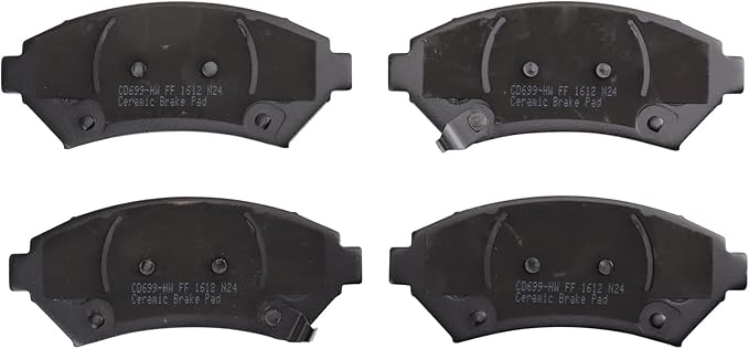 TRQ Front Posi Ceramic Brake Pad Kit for Chevy Pontiac Cadillac Buick