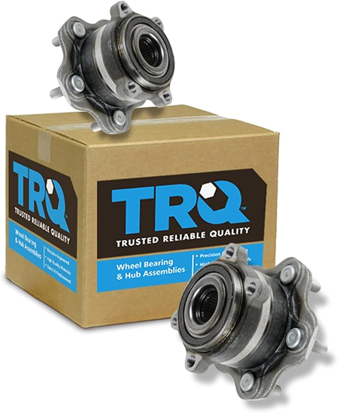 TRQ Rear Wheel Bearing and Hub Assembly Set 2 Piece Compatible with 2003-2007 Nissan Murano AWD