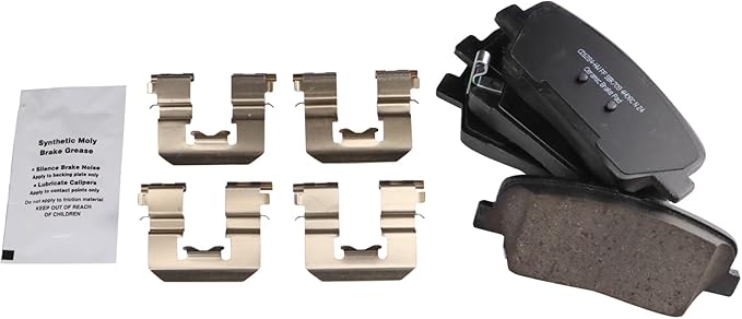 TRQ Rear Brake Pads Ceramic Compatible with 2018-2020 Genesis G80 2007-2008 Hyundai Entourage 2011-2016 Equus 2009 2010-2016 Genesis Coupe Kia Borrego 2015-2017 K900 2006-2015 Sedona