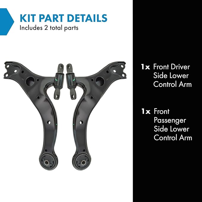 TRQ Front Lower Control Arm Set Compatible with 1998-2004 Toyota Avalon 1998-2003 Sienna 1999-2003 Solara