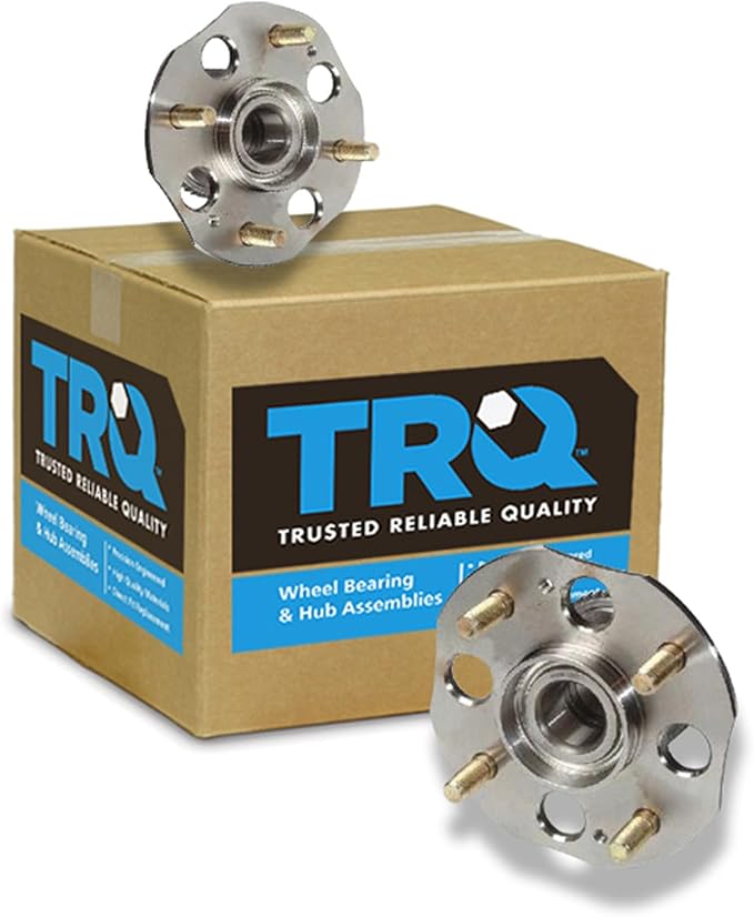 TRQ Rear Left and Right Wheel Bearing and Hub Assembly Set 2 Piece Compatible with 1998-2002 Honda Accord L4 2.3L