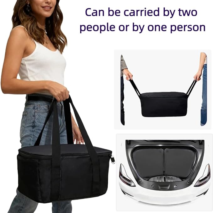 Frunk Cooler Organizer for Tesla Model 3 2020-2026, Insulated Waterproof Front Trunk Storage Bag with Hidden Pocket,2-Pack