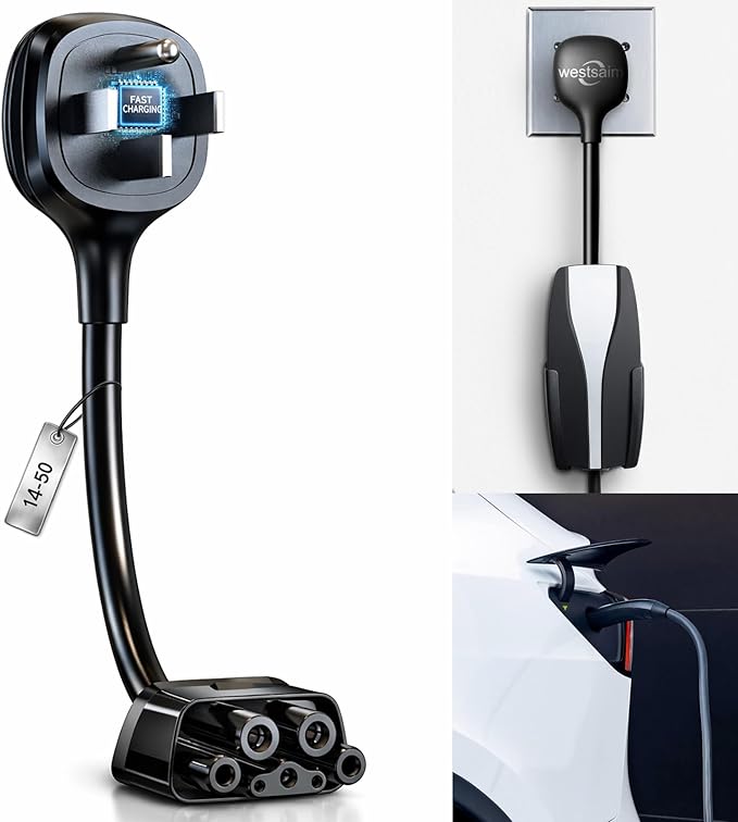 for Tesla NEMA 14-50 Adapter, Tesla Mobile Charger Adapter for Gen 2 and 3 ONLY, 240V Plug & 14-50 Outlet at 32 Amp 10-Inch