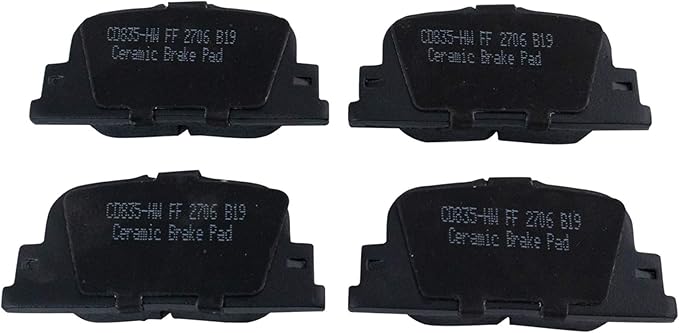 TRQ Rear Brake Pads Ceramic Compatible with 2000-2001 Lexus ES300 2000-2001 Toyota Camry 2005-2010 Scion tC