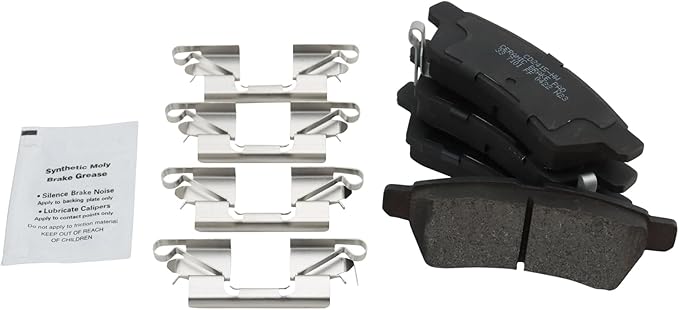 TRQ Rear Ceramic Brake Pad Set Compatible with 2022 Nissan Pathfinder