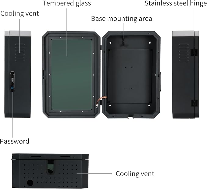 Jawjut Wall Charger Station Box Compatible with Tesla Model Y 3 S X Accessories Gen 3 Indoor/Outdoor Cable Organizer Waterproof Dustproof