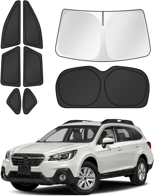 Window Shades for 2015-2019 Subaru Outback Accessories Windshield Sun Shade Side Rear Window Covers Sunshade Sun Visor Shield Privacy Protection for Camping Keep Vehicle Cool Black 8PCS