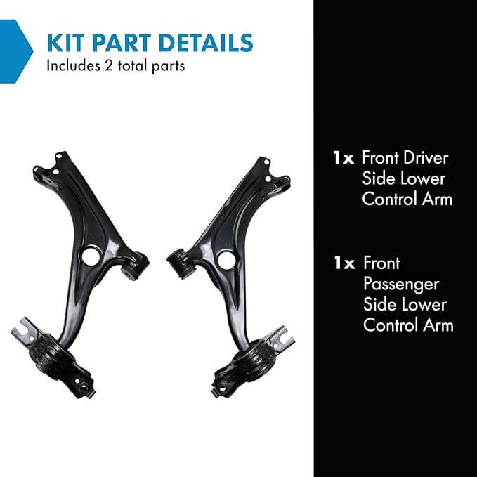 TRQ Front Lower Control Arm Driver and Passenger Side Compatible with 2016-2021 Honda Civic