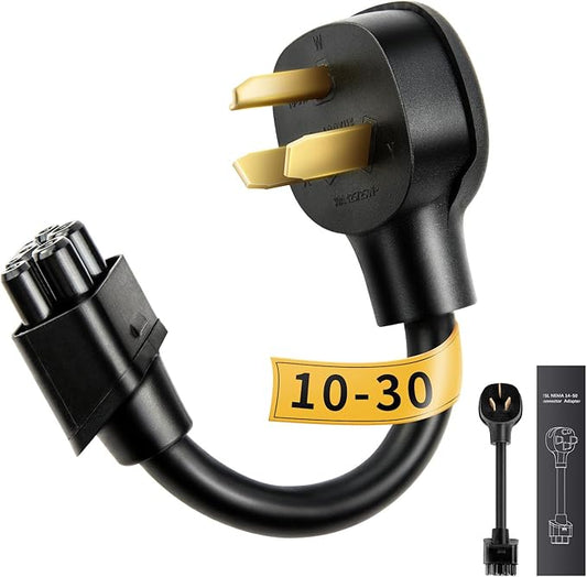 NEMA 10-30 Adapter for Tesla Gen 2 Mobile Connector, 240V 24A Dryer Outlet EV Charger Adapter, Heavy-Duty Level 2 Charging for Tesla Model 3, S, X, Y - Safe and Durable (10-30)
