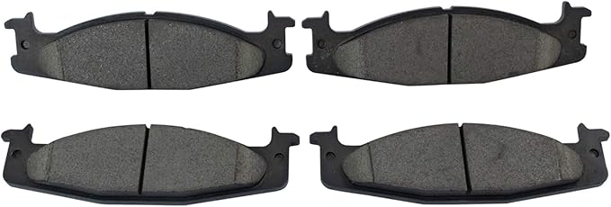TRQ Front Brake Pads Ceramic Compatible with 1994-1996 Ford Bronco 2003 E-150 Club Wagon 1994-2002 Econoline F-150