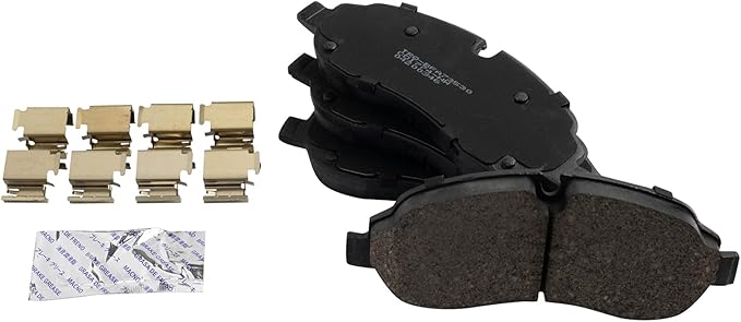 TRQ Front Brake Pads Ceramic Hardware Compatible with 2015-2023 Ford Transit-150 2015-2023 Transit-250 2015-2023 Transit-350 2015-2023 Transit-350 HD