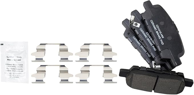 TRQ Rear Ceramic Disc Brake Pad Set for Nissan Infiniti Suzuki New
