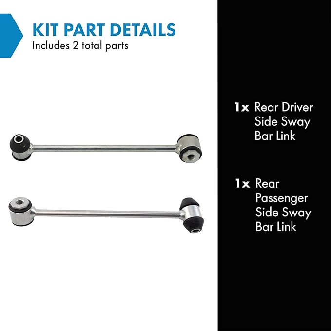 TRQ Rear Sway Bar Link Set Compatible with 2015-2021 Mercedes-Benz
