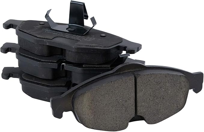 TRQ Front Brake Pads Ceramic Hardware Wear Sensor Compatible with 2001-2006 Chrysler Sebring 2001-2006 Dodge Stratus
