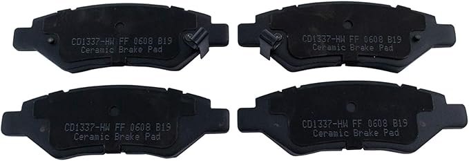 TRQ Rear Brake Pads Ceramic Compatible with 2008-2014 Cadillac CTS 2010-2016 SRX 2010-2015 Chevrolet Camaro 2011 Saab 9-4X
