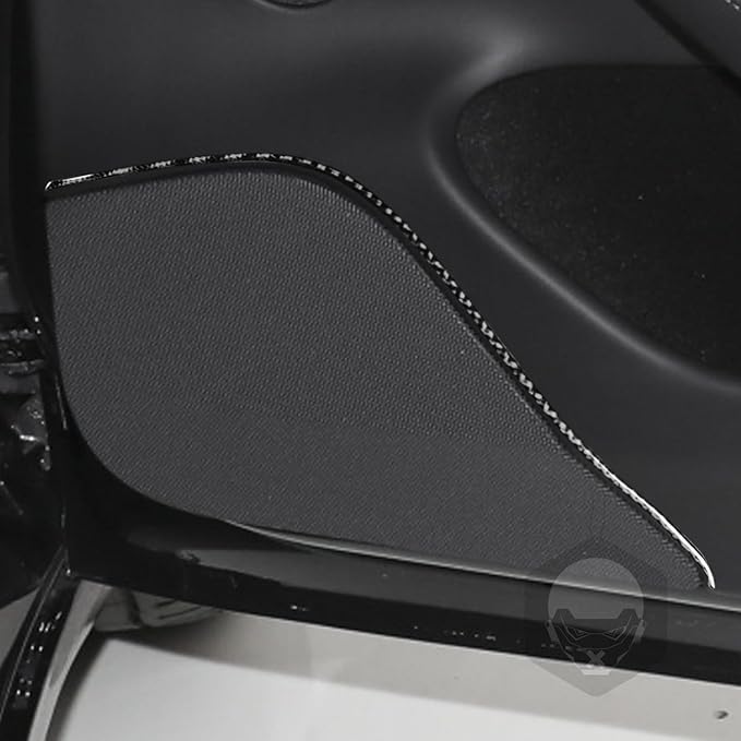 Car Front Horn Speaker Frame Strip Sticker Carbon Fiber Sticker Car Interior Trim Compatible with Tesla Model 3 Accessories 2024 2025 Decorative Sticker