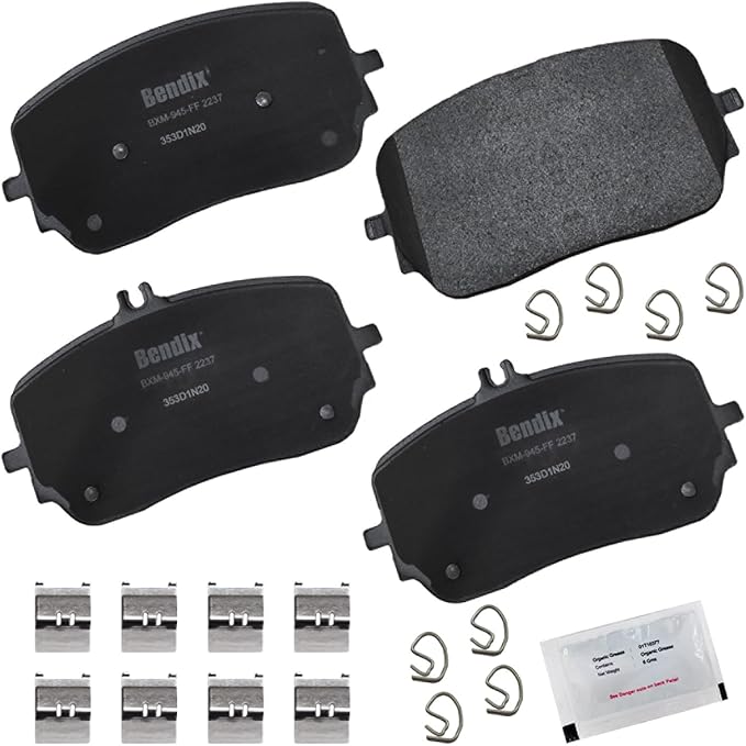 Bendix Priority1 CFM2237 Semi-Metallic Front Brake Pads for Mercedes-Benz GLE53 AMG 2023-2021, GLE450 2023-2020, GLE580 2021-2020, GLS450 2022-2020, GLS580 2024-2020, Maybach GLS600 2021