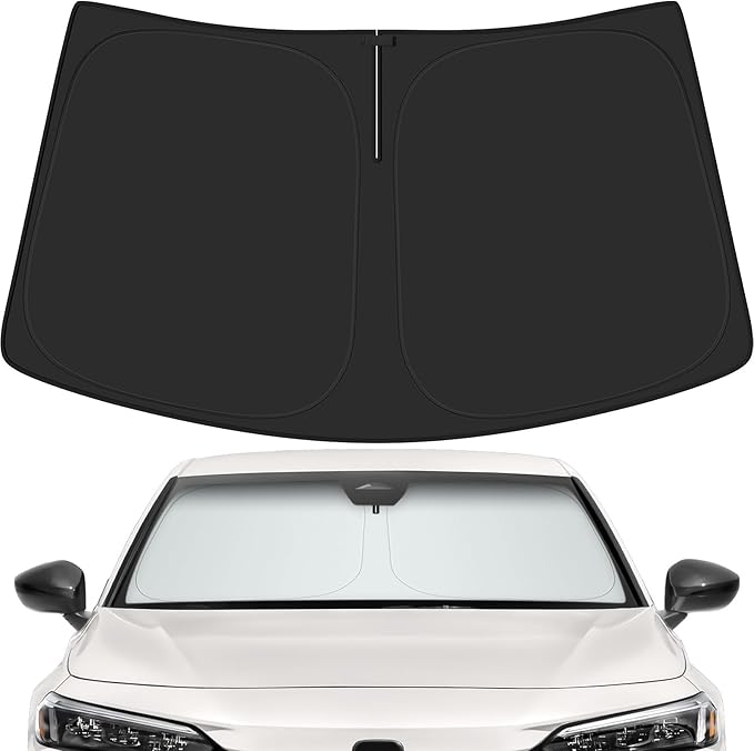 Car Windshield Sun Shade for Honda 2022-2025 2026 Civic Accessories (OEM Design) Reflective Foldable Heat Insulation Sunshade for Ultimate Protection