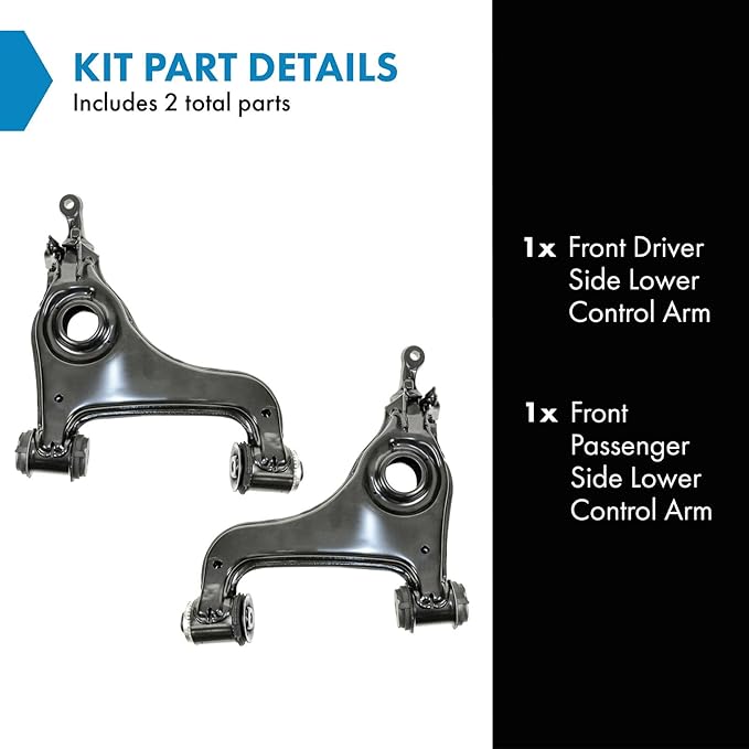 TRQ Front Lower Control Arm Set Compatible with 1996-1999 Mercedes-Benz E300 1996-2002 E320 1997 E420 1998-2002 E430 1999-2002 E55 AMG